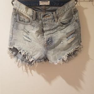 NWT One Teaspoon Blue Hart Outlaw Shorts size 25